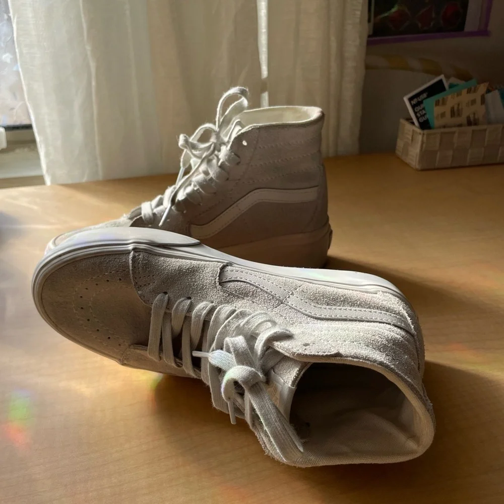 Vans White Platform Sneakers - Picture 3 of 5